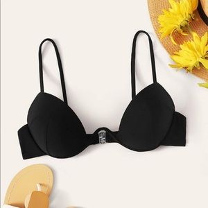 Black Strappy Push-up Bikini Top